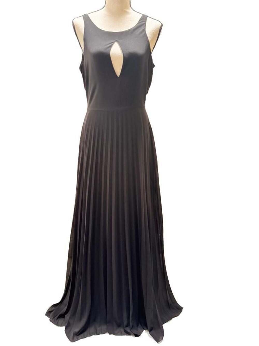 Lulus Reinette Black Pleated Keyhole Maxi Dress party graduation birthday prom d